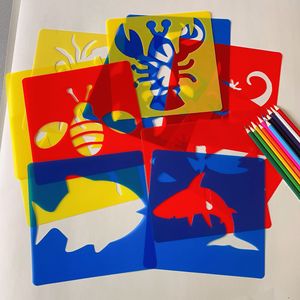 Plantillas Reutilizables de Plástico para Dibujar, Suministro de Fábrica, Juego de Juguetes de Dibujo Personalizados, Herramienta de Pintura para Paredes y Pisos - Product Image 4