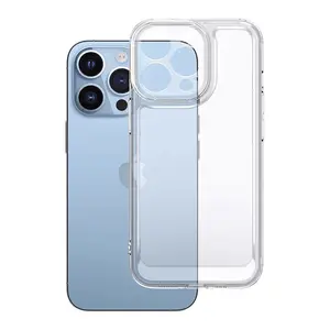 Funda transparente para teléfono móvil, funda amarilla resistente para teléfono móvil, funda espacial de TPU para teléfono 15 14 13 12 11