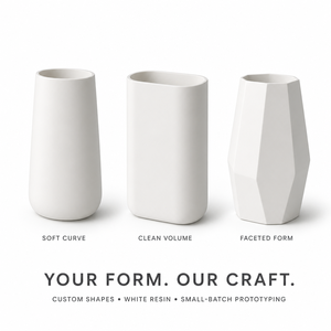 Vase décoratif imprimé en 3D sur mesure en résine blanche SLA, service de prototypage rapide pour la décoration intérieure et les cadeaux - Product Image 3