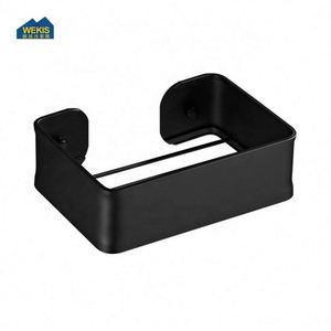 Modern Bathroom Kitchen Shower Room No Drilling Self Adhesive Wall-Mounted Aluminum Black Dish Soap Caddy <b>Shelf</b> Soap Holder - Product Image 5