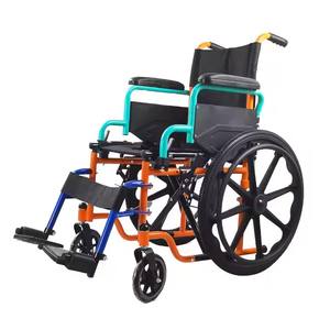 Silla de Ruedas Manual Ajustable, Ligera y Duradera, de Acero al Carbono, Plegable, con Diseño Transpirable, para Niños con Parálisis <span class=keywords><strong>Cerebral</strong></span> - Product Image 1