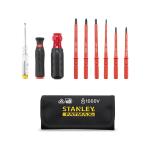 Jeu de tournevis isolés Stanley avec lames interchangeables, kit d'outils de sécurité électrique 1000V - Product Image 2