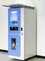 Distributeur d'eau intégré basé sur le cloud blanc et bleu avec désinfection UV, écran LED, 4G LTE, capacité >10L
