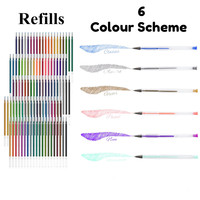 Sacs en PVC en gros, marqueurs gel pailletés néon multicolores, livres de coloriage pour adultes, 100 stylos gel pailletés colorés