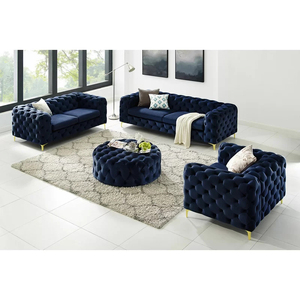 Canapés de salon en tissu de velours <span class=keywords><strong>turquoise</strong></span> de style moderne canapés légers de luxe ensemble de meubles de canapé de salon modulable - Product Image 1