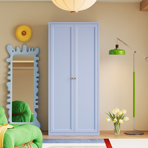 Armoire en acier pour chambre <span class=keywords><strong>de</strong></span> garçon, armoire en métal bleue, armoire <span class=keywords><strong>de</strong></span> <span class=keywords><strong>rangement</strong></span> avec porte, sûre et durable pour les enfants - Product Image 1
