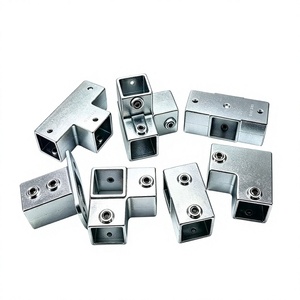 Raccords à serrage en fonte malléable de 30 <span class=keywords><strong>mm</strong></span>, connecteurs de tubes carrés galvanisés, système de garde-corps et main courante en <span class=keywords><strong>acier</strong></span> structurel - Product Image 1