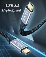Cable SYONG Tipo-C 3.2 Gen2 a Tipo C, Transferencia de Datos de 20 Gbps, Carga PD de 100 W, Compatible con MacBook, CarPlay, Monitor Portátil