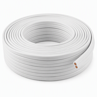 Câble plat BVVB 2x1mm² 2x1.5mm² à conducteur en cuivre, isolé et gainé en PVC, pour câblage domestique et éclairage intérieur