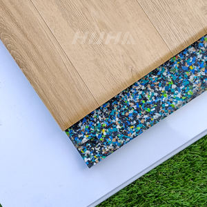 Suelo de goma de Pvc grano de <span class=keywords><strong>madera</strong></span> simulado gimnasio sin olor espumas piso impermeable piso de lujo azulejo de goma - Product Image 1