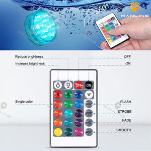 Lumières <span class=keywords><strong>LED</strong></span> Submersibles Télécommandées, Lumière Multicolore RVB Changeante Étanche pour Piscine, Base de Vase, Spa, <span class=keywords><strong>Aquarium</strong></span>, Bain à Remous - Product Image 3