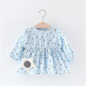 Robes décontractées en coton pour filles, idéales pour la danse, le sport, les occasions spéciales et semi-formelles, avec motifs floraux pour photos de bébés - Product Image 1