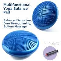 Tapis d'équilibre de yoga en PVC, coussin de massage gonflable, épaissi, anti-explosion, pour la rééducation des pieds, entraîneur d'équilibre souple