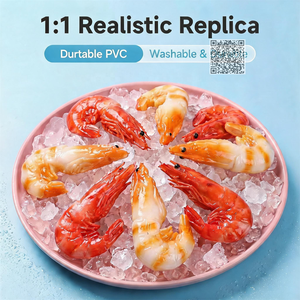 Réplique réaliste de crevettes artificielles, modèle alimentaire de fruits de mer factices, pour affichage commercial en restaurant, accessoire de <span class=keywords><strong>photographie</strong></span> cinématographique et décoration - Product Image 1
