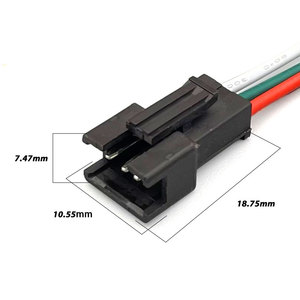 Jst Sm <span class=keywords><strong>3</strong></span> <span class=keywords><strong>Pin</strong></span> Led Light Nam Nữ Cắm Dây Điện Uốn Thiết Bị Đầu Cuối Nối Dây Nịt Dây Cáp Adapter - Product Image 4