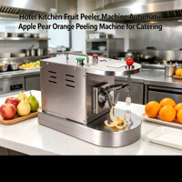 Automatische fruit- en schilmachine voor hotels, geschikt voor appels, peren en sinaasappels, voor catering.