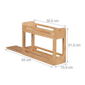 Wooden double-layer spice <b>rack</b>, multi-functional countertop spice <b>storage</b> <b>rack</b>, movable spice <b>bottle</b> food <b>storage</b> <b>rack</b> - Product Image 4