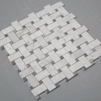 Bianco Carrara et Latin Grey Tuile de mosaïque en marbre mixte pour mur intérieur et sol Thaïlande Usine