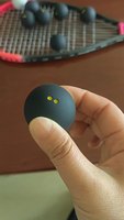 Balle de squash professionnelle à point jaune unique de 4 cm - Balle de rebond d'entraînement durable et écologique