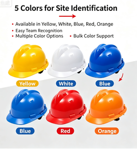 CE-gecertificeerde SunPPE 100CE helm met V-vormige constructie, 6 ophangpunten, beschermende uitrusting, zwart, geel, rood - Product Image 3