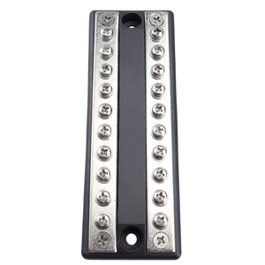 100A 48V DC Dual Bus Power Distribution Block Bloque <span class=keywords><strong>de</strong></span> terminales <span class=keywords><strong>de</strong></span> barra colectora <span class=keywords><strong>de</strong></span> alta potencia para sistemas <span class=keywords><strong>de</strong></span> energía solar <span class=keywords><strong>de</strong></span> coche RV barco - Product Image 1