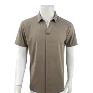 Patte décorative élégante UPF50 + revers Polo hommes été sans couture bord Anti-rides Polo t-shirt - Product Image 2