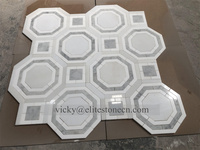Nature Carrara Blanc Marbre Jet D'eau Hôtel De Luxe Villa Salon TV Fond Décoratif Mur Sol Mosaïque Carreaux Pour La Maison