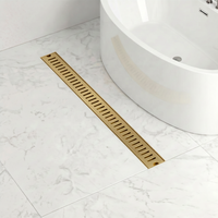 Drain de douche linéaire rectangulaire en acier inoxydable de haute qualité 200-600mm, anti-odeur, à insérer dans les carreaux, drain de sol de luxe pour salle de bain OEM