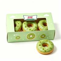 Boîtes d'emballage en carton kraft personnalisées en gros avec fenêtre pour biscuits, gâteaux, aliments, pâtisseries, pains, donuts, macarons