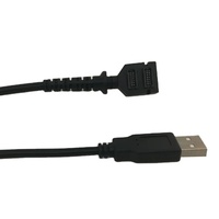 Cable USB 2.0 AM de 3M con Doble Conector IDC de 14 Pines y Paso de 1.27 para Terminal POS Verifone VX805/VX820, Escáner, Computadora, Blindado con Trenzado de PVC/TPE