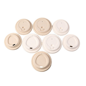 80mm 90mm dùng một lần phân hủy sinh học bã mía sợi nóng ly <span class=keywords><strong>SIP</strong></span> nắp cốc cà phê có nắp đậy cho 8/12/16oz cốc cà phê giấy - Product Image 4