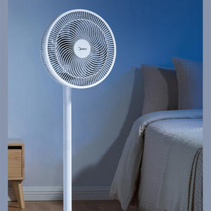 Ventilateur sur pied Midea blanc polaire, moteur AC, design silencieux, oscillant, circulateur d'air vertical, pour usage domestique - Product Image 4