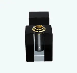 Garrafas de óleo de perfume em forma de cristal 3ml, garrafa boêmia de cristal de perfume árabe