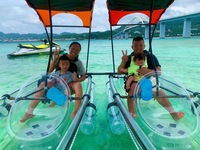 Kayak de pêche en plastique transparent pour 2 personnes, avec fond transparent, vente en gros,