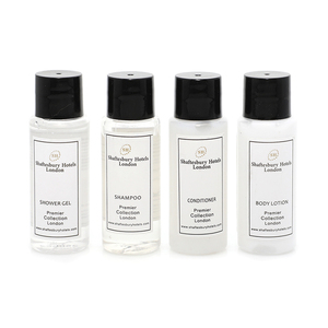 Ensemble de shampooing et d'après-shampooing de voyage personnalisé avec logo, <span class=keywords><strong>gel</strong></span> <span class=keywords><strong>douche</strong></span> miniature pour hôtel - Product Image 1