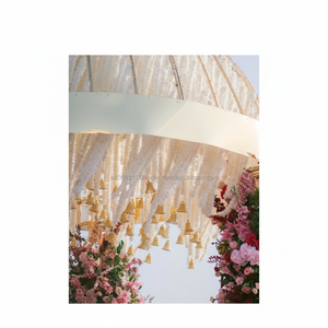 Guirnalda de Flores de Jazmín Blanco con Campanas, Decoración para Bodas, Recuerdo de Inauguración de Casa, Decoración para el Hogar, Templos, Eventos, Coronas, Cuerdas Decorativas - Product Image 1