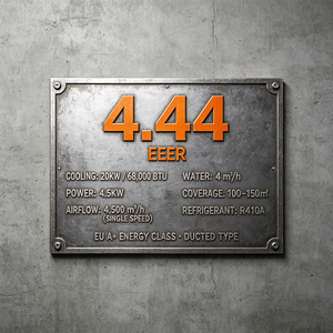 Aire Acondicionado Industrial de Techo con <span class=keywords><strong>Conductos</strong></span>, 20KW, Enfriamiento por Cortina de Agua, 380V, Trifásico, R410A, Aire Acondicionado Oculto en <span class=keywords><strong>Conductos</strong></span> para Taller o Almacén - Product Image 4