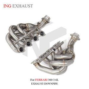Collettori di Scarico in Acciaio Inox di Alta Qualità ING, Spessore 1,5mm, per <span class=keywords><strong>Ferrari</strong></span> 360 3.6L, <span class=keywords><strong>Accessori</strong></span> <span class=keywords><strong>Auto</strong></span> per Tuning e Prestazioni - Product Image 2