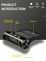 Système de surveillance de la pression des pneus sans fil solaire universel TPMS, capteur interne en temps réel 433 MHz pour voiture et camion