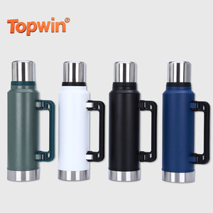 Super <b>Large</b> Capacity Paint Creative Thermos Cup 304 Stainless Steel Handle Hot KettlePortable Vacuum <b>Flask</b> Insulated Thermos Cup - Product Image 1