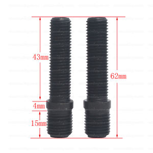 Livraison à temps 10pcs 62MM Long 12x1.5 à 12x1.5 Conversion de boulon de roue étendu <span class=keywords><strong>noir</strong></span> - Product Image 5