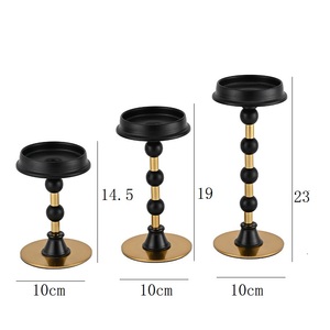 3Pcs American Vintage Black Gold Iron Eco-Friendly Handmade Metal Candlesticks Candle Holder for <strong>Dining</strong> Christmas Wedding Decor - Product Image 6