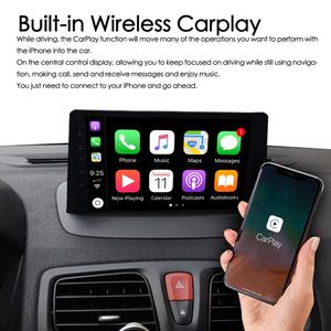 Autoradio sans fil CarPlay Android 13 avec commande vocale IA, 8 Go + 128 Go, navigation GPS pour Renault Megane 3 Fluence 2008-2014, vidéo multimédia - Product Image 4