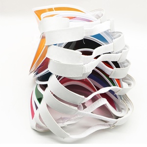 Visera de PVC con Logotipo Personalizado, Gorra Transparente de Plástico con Protección UV Holográfica, Gorra sin Parte Superior <span class=keywords><strong>para</strong></span> Eventos de Verano, Regalo Promocional - Product Image 4