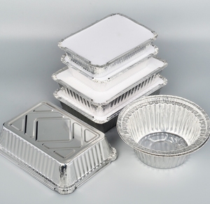 Conteneur <span class=keywords><strong>alimentaire</strong></span> jetable en <span class=keywords><strong>aluminium</strong></span> de 600 ml et 900 ml avec couvercle en PP, forme rectangulaire, boîte à lunch à emporter pour servir des plats en <span class=keywords><strong>aluminium</strong></span> - Product Image 3