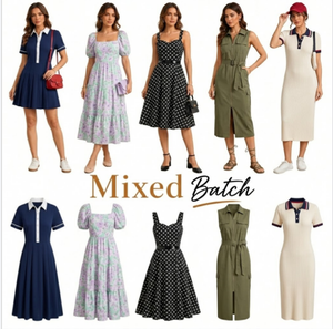 Vestido Ajustado con Cintura Atada, Vestido Elegante Minimalista de Verano, Envío de Estilos Variados Aleatorios - Product Image 1