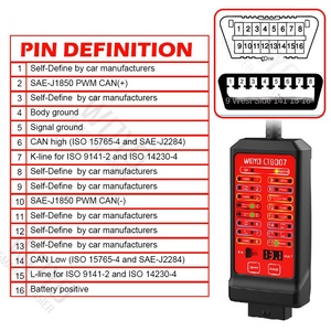 NOUVEAU Boîtier de raccordement WOYO CTB007 en acier inoxydable avec câble OBD de 70 cm, test CAN 12V/24V pour port OBDII, certifié CE/FCC, charge 2.0A - Product Image 2