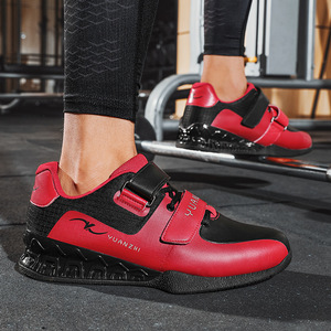 Chaussure de fitness Yuanzhi unisexe, semelle extérieure en caoutchouc noir, semelle intermédiaire en EVA, doublure en mesh, pour musculation, squats, soulevés de terre. - Product Image 2