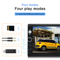 7010 Android 12 MP5 reproductor de vídeo con GPS/WIFI/Carplay Radio 7 pulgadas con controlador de pantalla táctil de perilla REPRODUCTOR DE DVD