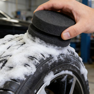 Tampon de polissage et de lustrage haute densité en forme de yo-yo, bleu, rond, pour l'entretien automobile - Product Image 5